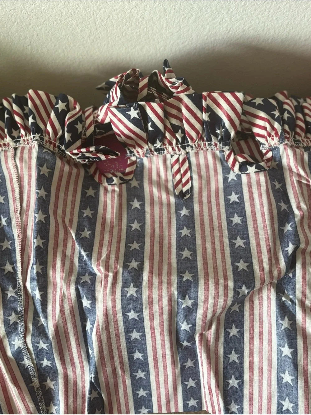 Longaberger All-American Red, White & Blue Fabric Liner for Large Picnic Basket